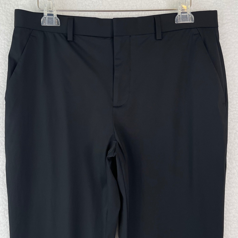 Express Slim Fit Tech Chino Pants Black 32x30 Nylon Spandex Stretch Office